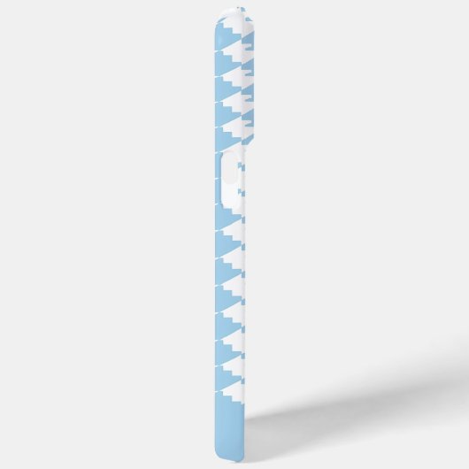 Gepersonaliseerde Blauwe Moderne Houndstooth Patro Case-Mate iPhone Case (Achterkant / Rechts)