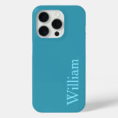 Gepersonaliseerde blauwe naam telefoonhoesje Case-Mate iPhone case (Achterkant)