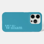 Gepersonaliseerde blauwe naam telefoonhoesje Case-Mate iPhone case (Achterkant (horizontaal))