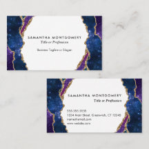 Gepersonaliseerde Blauwe Paarse Aqua Gouden Agaat