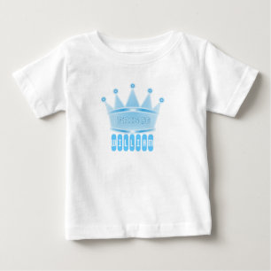 Gepersonaliseerde blauwe prins Crown Baby Gift