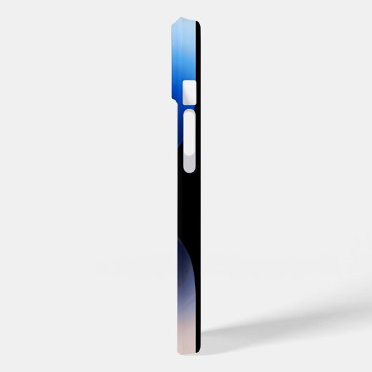 Gepersonaliseerde blauwe Radiale Textuur iphone 15 Case-Mate iPhone Case (Achterkant / Links)