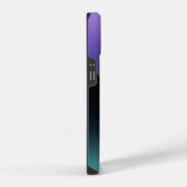 Gepersonaliseerde blauwe Radiale Textuur iphone 15 Hoesje (Rechterkant)