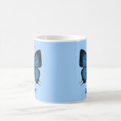 Gepersonaliseerde blauwe saffier vlinder edelsteen koffiemok (Center)