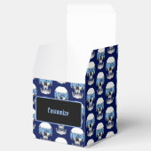 Gepersonaliseerde Blauwe Stommel Bedankdoosjes (Geopend)