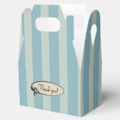Gepersonaliseerde  blauwe strepen bedankdoosjes (Geopend)