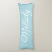 Gepersonaliseerde blauwe strepen lichaamskussen (Achterkant (Verticaal))