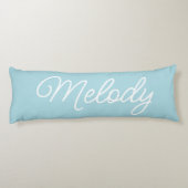 Gepersonaliseerde blauwe strepen lichaamskussen (Achterkant)