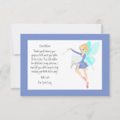 Gepersonaliseerde Blauwe Tand Fairy Bedankt (Voorkant)