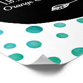 Gepersonaliseerde blauwe vlek geboorte poster prin (Hoek)