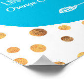 Gepersonaliseerde blauwe vlek geboorte poster prin (Hoek)