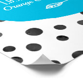 Gepersonaliseerde blauwe vlek geboorte poster prin (Hoek)