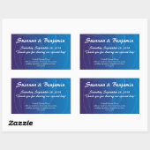 Gepersonaliseerde blauwe wervelingen Waterfles Lab Rechthoekige Sticker (Vel)