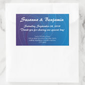 Gepersonaliseerde blauwe wervelingen Waterfles Lab Rechthoekige Sticker (Tas)