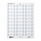Gepersonaliseerde Blauwe Wildflower Bloemen Retour Etiket (Full Sheet)
