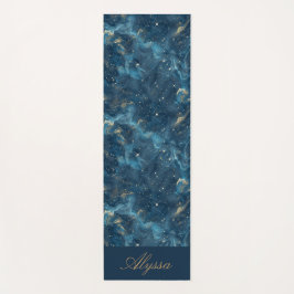 Gepersonaliseerde blauwe yogamat