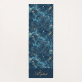 Gepersonaliseerde blauwe yogamat (Achterkant)