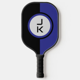 Gepersonaliseerde blauwe zwarte pickleball paddle