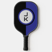 Gepersonaliseerde blauwe zwarte pickleball paddle (Achterkant)