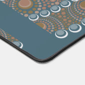 Gepersonaliseerde Blauwgroen en Gouden Abstracte A Bureaumat (Hoek)