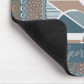 Gepersonaliseerde Blauwgroen en Gouden Abstracte A Muismat (Hoek)