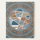 Gepersonaliseerde Blauwgroen en Gouden Abstracte A Planner (Achterkant)