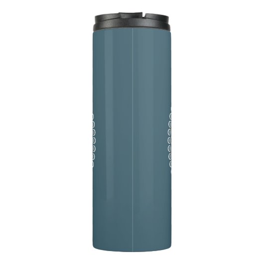 Gepersonaliseerde Blauwgroen en Gouden Abstracte A Thermosbeker (Achterkant)