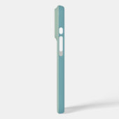 Gepersonaliseerde  Blauwgroen en Sage Stripes Case-Mate iPhone Case (Achterkant / Links)