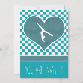 Gepersonaliseerde Blauwgroen Gecontroleerde Gymnas Kaart