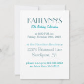 Gepersonaliseerde Blauwgroen Gecontroleerde Gymnas Kaart (Achterkant)