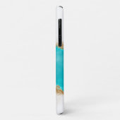 Gepersonaliseerde Blauwgroen & gouden glitter Case-Mate iPhone Case (Achterkant/links)