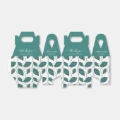 Gepersonaliseerde Blauwgroen trouwkleuren Bedankdoosjes (Uitgevouwen)