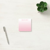 Gepersonaliseerde Bleekroze Witte Gradiënt Post-it® Notes (Kantoor)