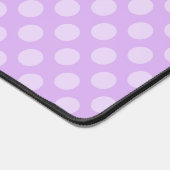 Gepersonaliseerde Bleke Lavendel Polka Dot Bureaumat (Hoek)