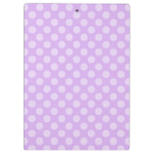 Gepersonaliseerde Bleke Lavendel Polka Dot Klembord (Achterkant)