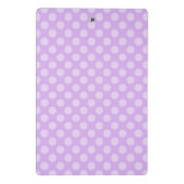 Gepersonaliseerde Bleke Lavendel Polka Dot Mini Klembord (Achterkant)