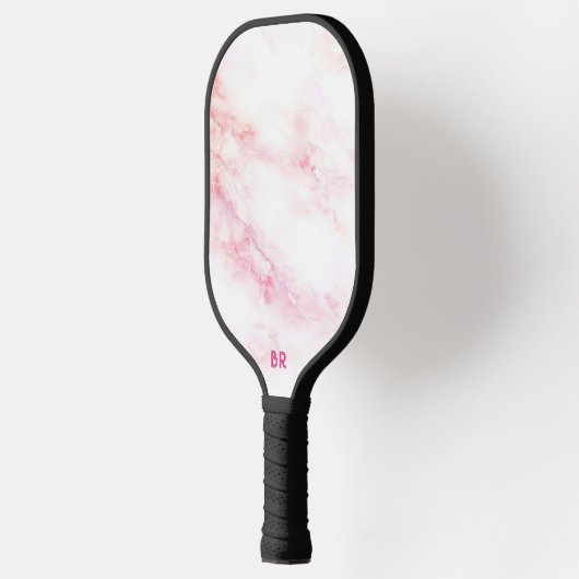 Gepersonaliseerde Bleke roze marmeren textuur Pickleball Paddle (Links)