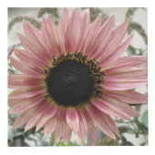 Gepersonaliseerde Bleke Roze Zonnebloem Kubus (Voorkant)