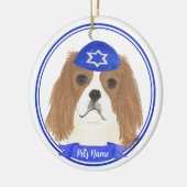 Gepersonaliseerde Blenheim Cavalier Hanukkah Yarmu Keramisch Ornament (Links)