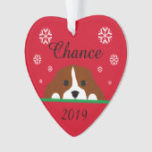 Gepersonaliseerde Blenheim Cavalier King Charles Ornament (voorkant)