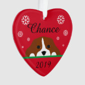 Gepersonaliseerde Blenheim Cavalier King Charles Ornament (voorkant)