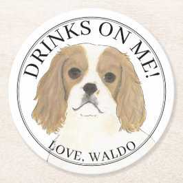 Gepersonaliseerde Blenheim Cavalier King Charles S Ronde Kartonnen Onderzetter