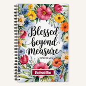 Gepersonaliseerde Blessed Beyond Measure Journal Notitieboek (Voorkant)