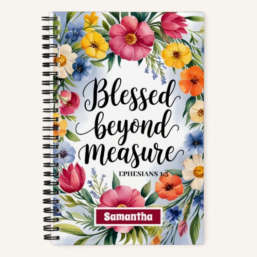 Gepersonaliseerde Blessed Beyond Measure Journal Notitieboek (Voorkant)