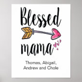 Gepersonaliseerde "Blessed Mama Gift" voor Kinder  Poster (Voorkant)