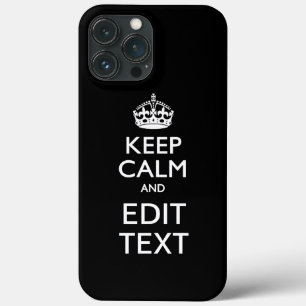 Gepersonaliseerde BLIJF KALM EN bewerk tekst Case-Mate iPhone Case