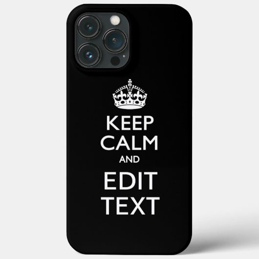 Gepersonaliseerde BLIJF KALM EN bewerk tekst Case-Mate iPhone Case (Achterkant)