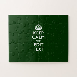 Gepersonaliseerde BLIJF KALM EN bewerk tekst voor  Legpuzzel