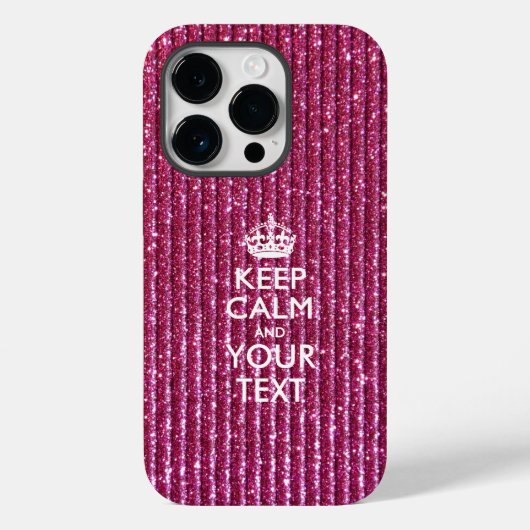 Gepersonaliseerde BLIJF KALM EN Uw Tekst Case-Mate iPhone Case (Achterkant)