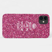 Gepersonaliseerde BLIJF KALM EN Uw Tekst Case-Mate iPhone Case (Achterkant (horizontaal))